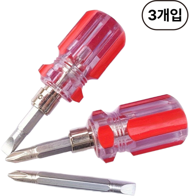 휴대용 십자 일자 주먹 드라이버 3p 세트, 1세트