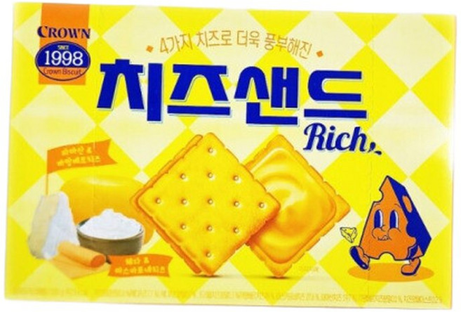 크라운 치즈샌드 리치 180g 5개
