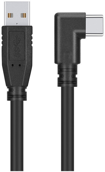 아토즈 오큘러스퀘스트2 C타입 링크 ㄱ자 고속충전 5M 데이터 케이블 USB 3.1 gen1 5미터 꺽임 충전중 사용, 1개