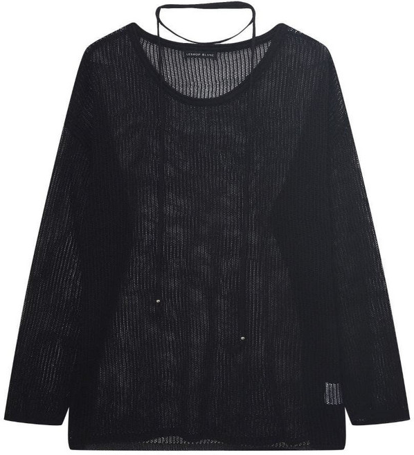 르샵 25l2l25kpo810uu옵션끈벨트 오버핏 그물 긴팔 니트_CJ