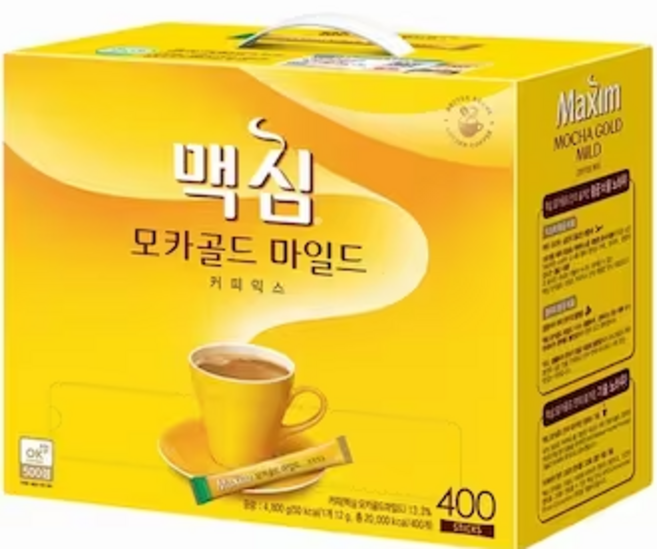 맥심 모카골드 마일드 커피믹스, 12g, 400개입, 1개