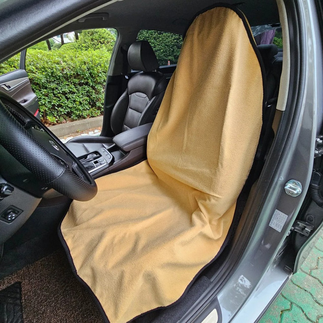 자동차시트 방수커버 운전석 의자 카시트 전체 보호 풀커버, 1개, 베이지