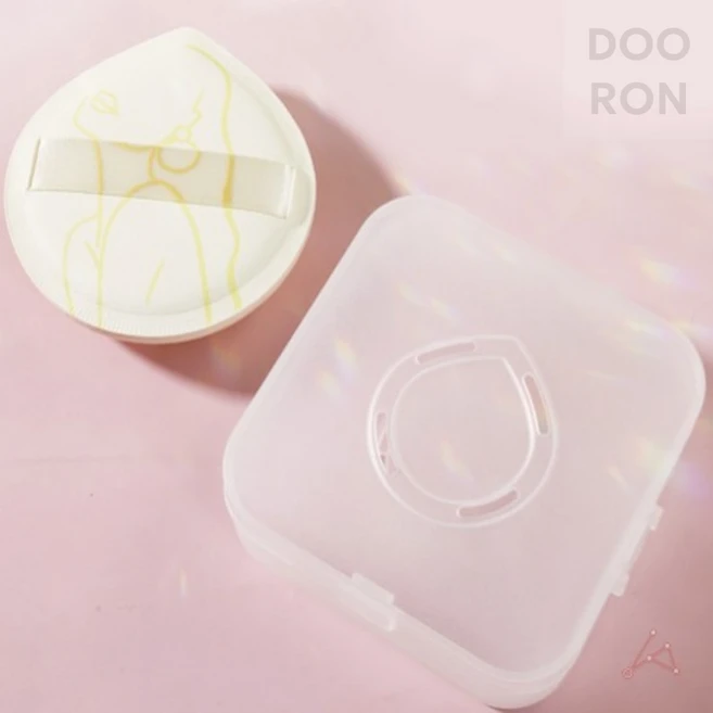 두론샵 메이크업 퍼프 케이스 휴대용 화장퍼프 보관통 투명 - 쿠팡