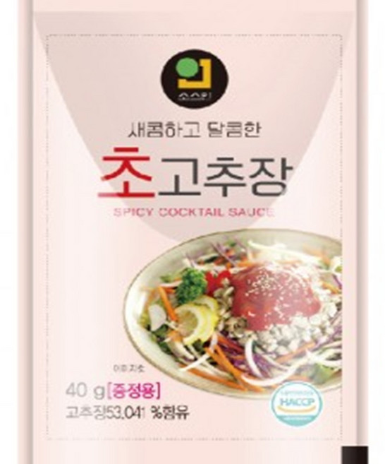 한국소스 새콤 달콤 업소용 일회용 포장용 배달용 증정용 40gx300개입 초고추장, 1박스, 12kg