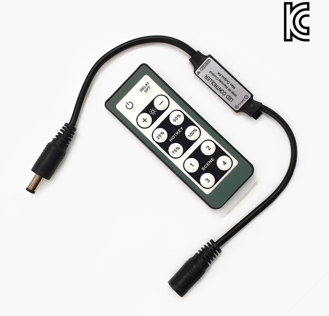 바게보 장식장 진열장 전용 LED바 완제품세트/LED조명 간접조명 피규어 프라모델 국산, 부자재> 4) 단색 무선 컨트롤러 IR6A-잭타입