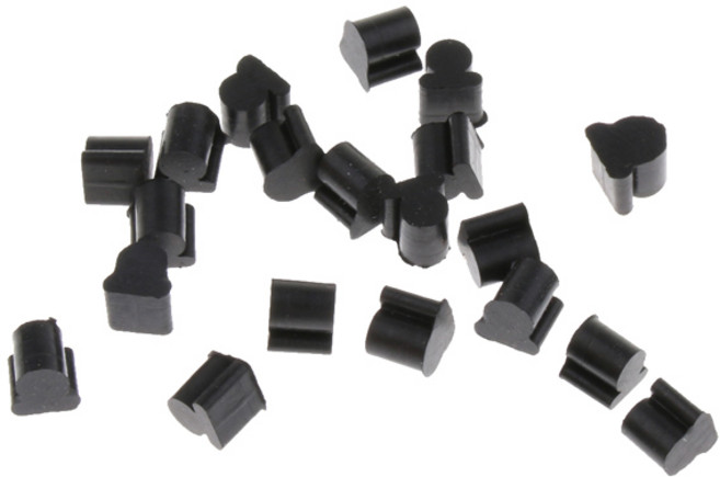 20 Pcs 로터 고무 프렌치 호른 트롬본 튜바 세트 바리톤 호른 실리카 젤 실리콘 패드 쿠션 패드 세트, 03 Dia 4mm