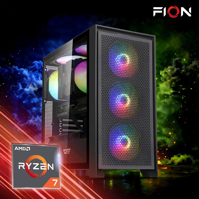 파이온PC 라이젠7 9800X3D 32G SSD 1T 내장그래픽 조립PC 게이밍 컴퓨터 AMD 데스크탑 본체, Free DOS, 1TB, 32GB, 라데온 VEGA8