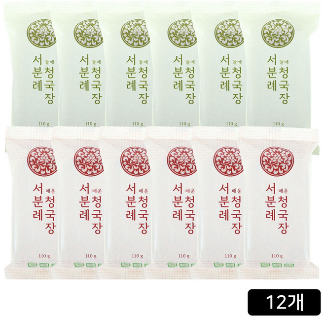 [홈쇼핑] 서일농원 서분례 명인 매운 청국장 + 들깨 청국장, 110g, 12개