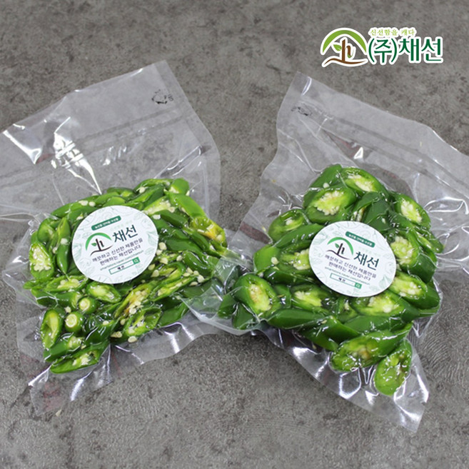 [손질 진공포장]채썬 매운맛 청양고추 100g 내외 5팩, 1개