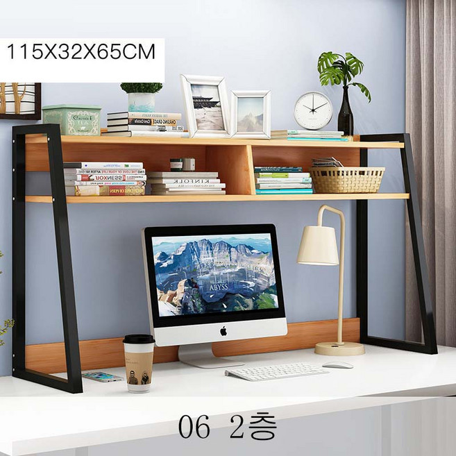 뉴타임즈13 책상 받침대 다층사무용책상 평면컴퓨터책상 학생들의 학습책상 위 책꽂이수납대 XT12 A10, 06 2층