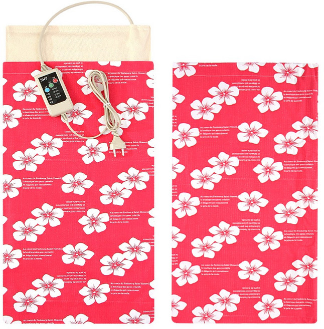 AMC 황토 + 쑥 + 맥반석 프리미엄 찜질기 특대형 + 커버 2p, AMC-400(핑크)