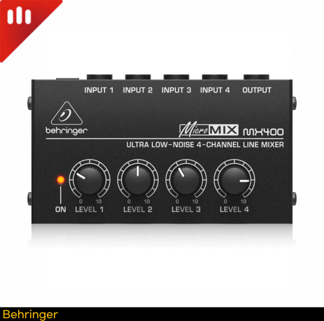 베링거 MX400 초저소음 4채널 라인 믹서