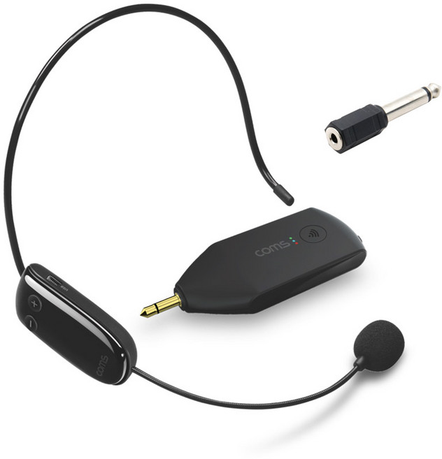WW910 Coms UHF 무선 헤드셋 마이크 수신기 세트 스피커 앰프 연결