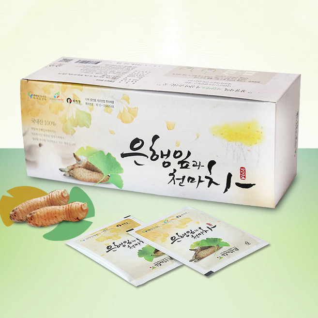 웰빙티모아 국내산 은행잎 천마차 50개입 50g 은행잎효능 헛개나무 감초, 1, 1개, 1g