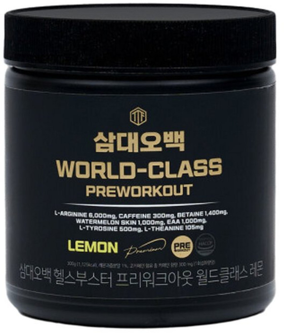 삼대오백 부스터 월드클래스 분말 프리워크아웃 운동전부스터 레몬 1통 x 300g, 1개