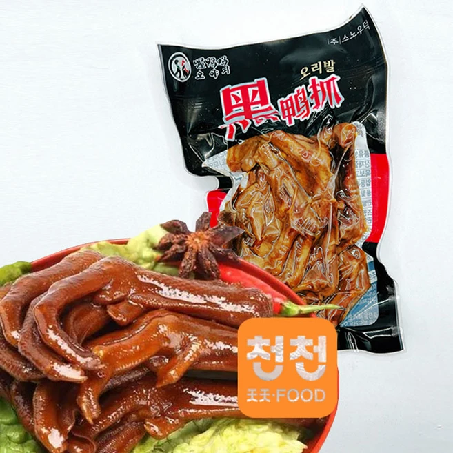 [천천중국식품]콜라겐 덩어리 국내산 오리발 180G 좌우, 1개, 200g - 쿠팡