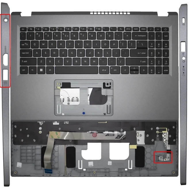 에이서 아스파이어 A515-58M A315-24P A315-510P N23Q11 N23C3용 Z US 키보드 팜레스트, 04 NO Type-C Backlit