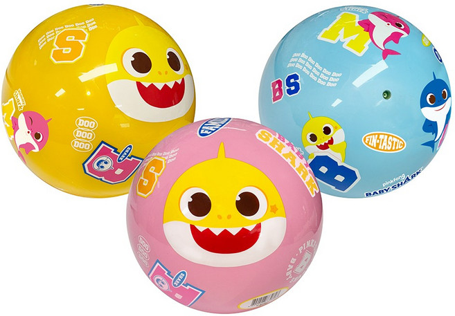 핑크퐁 핑크퐁 탱탱볼(24)블루 핑크 옐로우 색상지정, 핑크, 1개