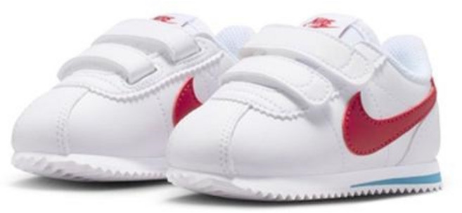 [백화점발송]나이키 아동 코르테즈 (베이비) 흰빨 신기편한 찍찍이 운동화 키즈 스니커