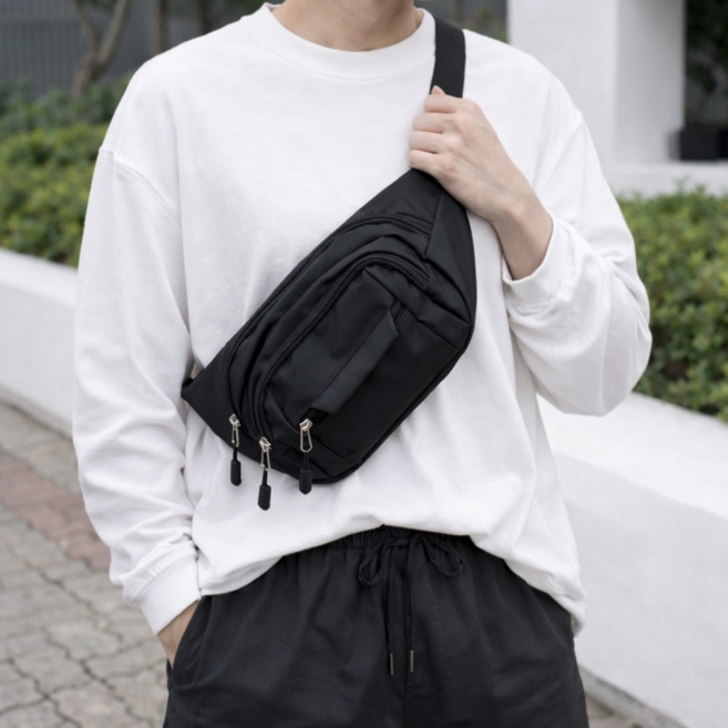 모어픽 방수 분리 수납 심플 크로스백