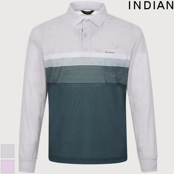 [INDIAN] 컬러블록 프린트 티셔츠_MITAL4S1231