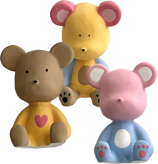 1인용 DIY 세트 베어브릭 곰돌이 석고방향제 채색 컬러링 키트