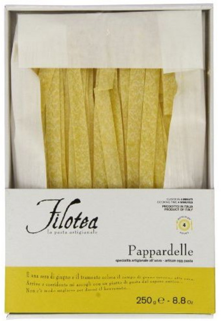 필로테아 에그 파스타 파파르델레 8.8온스 Filotea Egg Pasta Pappardelle 8.8 Ounce, N/A, 1개, 250g
