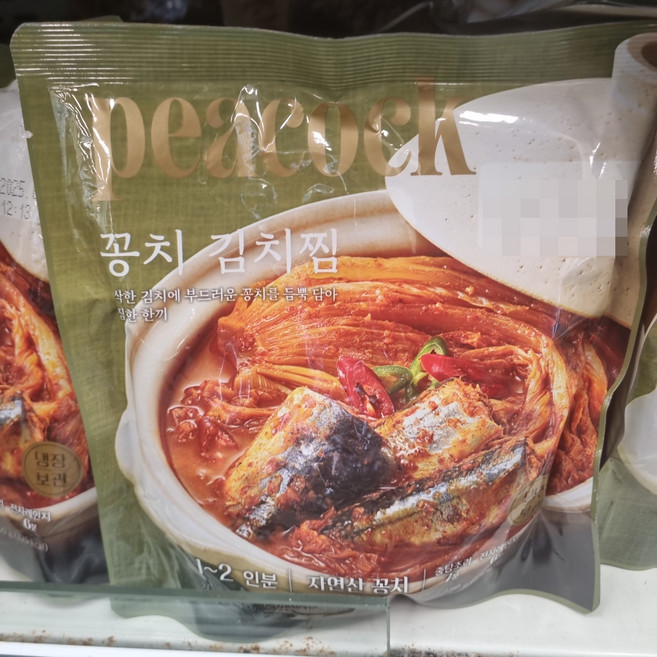 피코크 꽁치 김치찜 냉장 수량, 3개, 450g