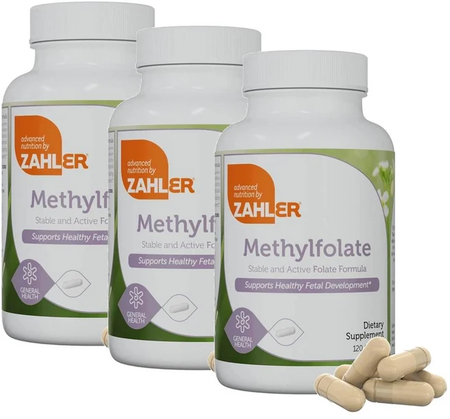자일러 메틸 엽산 1000mcg 캡슐 Zahler Methylfolate, 3개, 120정 - 쿠팡