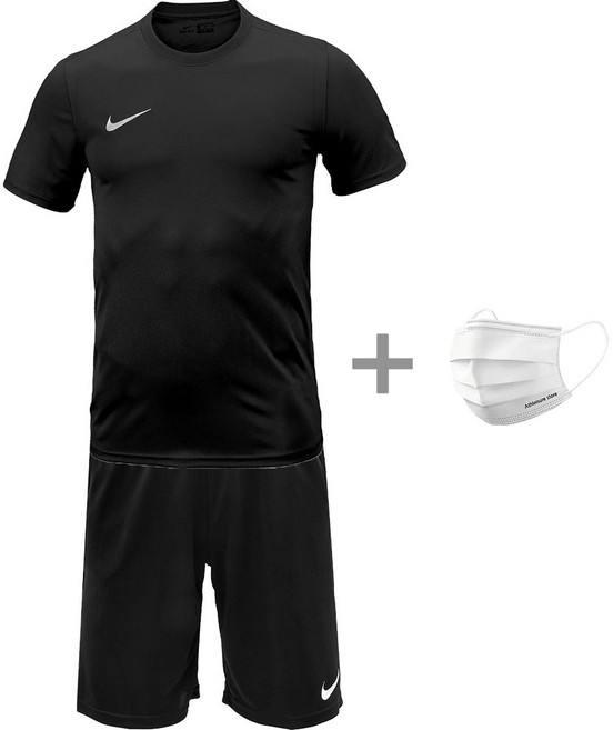 나이키 기능성 반팔티 반바지 운동복 세트 파크 남여공용 트레이닝복 블랙 + ALS 마스크