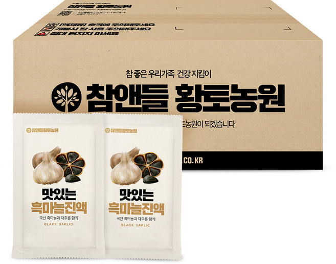 참앤들황토농원 맛있는 흑마늘진액 건강즙, 70ml, 100개