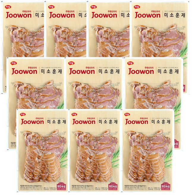 하림 주원산오리 와인숙성 미소훈제 슬라이스, 500g, 10개
