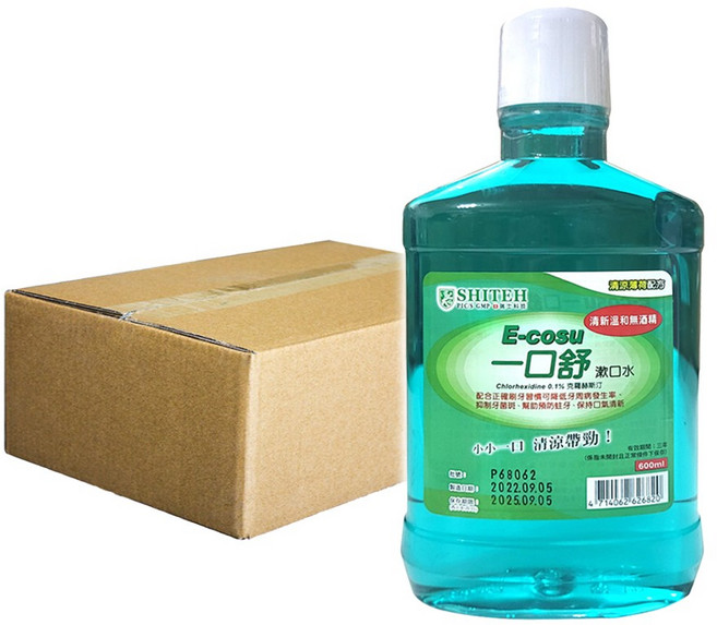 【E-COSU 一口舒】漱口水, 24個, 600ml