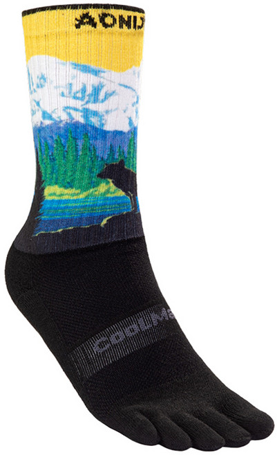 오니지 등산 발가락양말 스포츠 트레킹 여자 남자 긴목 장목 쿠션 양말 클레버 S43, 옐로우 (설산) M