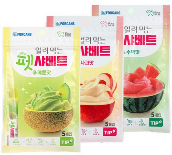 얼려먹는 펫 샤베트 시원한 여름 강아지 간식, 1개, 65g, 멜론,수박,사과