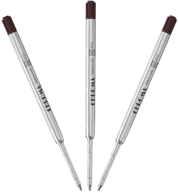 크로마 고급볼펜심 독일잉크 리필심 몽블파커스등 호환 (블랙 3개), Black