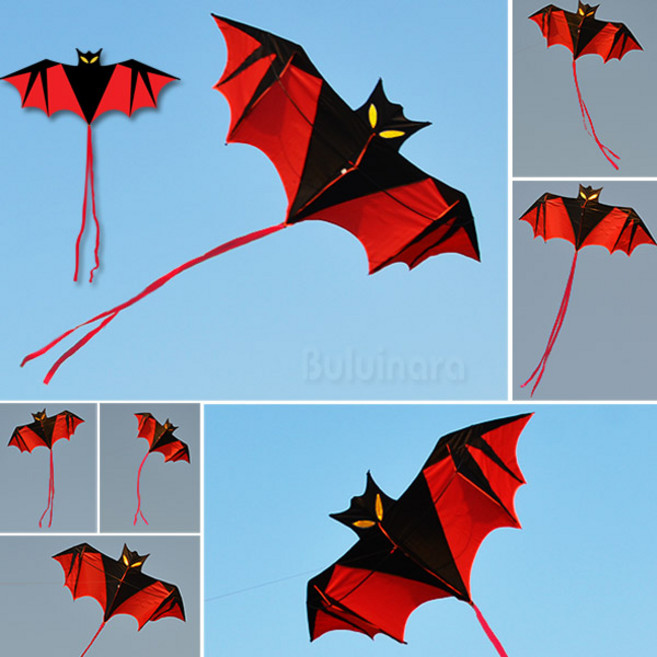 씨엠월드 레드배트 (얼레별도구매) 빨간 박쥐연 대형연 가오리연 연날리기
