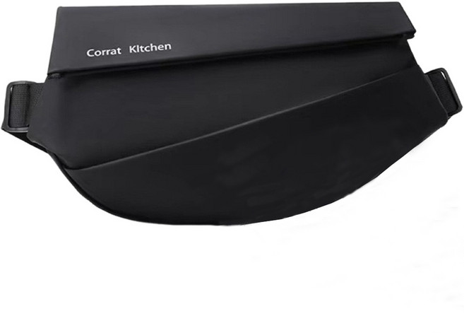 Corrat Kitchen 斜背單肩包 防潑水 機能包, 黑色磁吸鎖