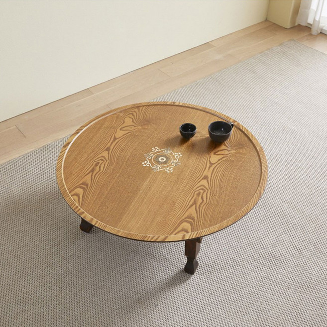 노송가구 예람상감 원형 900 x 900 x300 밥상. 손님상, 엔틱