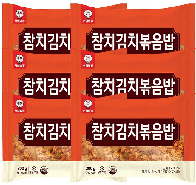 천일냉동 참치김치 볶음밥, 6개, 300g
