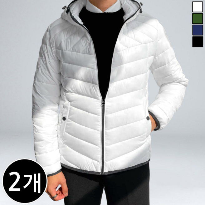 1+1 남자 경량 패딩 방수 방풍 빅사이즈 점퍼 (3099-2)