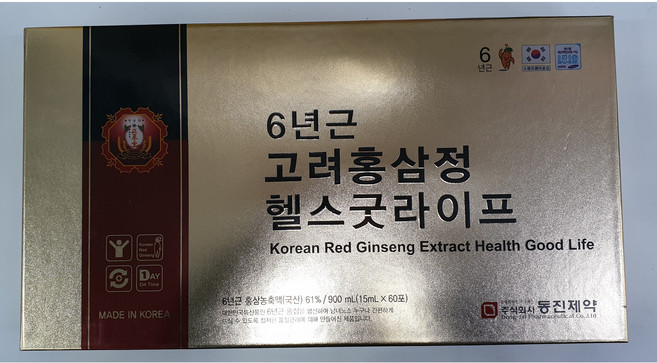 어버이날 어르신 효도선물 KOREAN GINSENG 국내산 6년근 짜먹는 홍삼 휴대하기편한 하루한포 스틱형 동진제약 홍삼정 헬스 스틱제품 고려홍삼정 헬스굿라이프 60포, 2개, 900ml