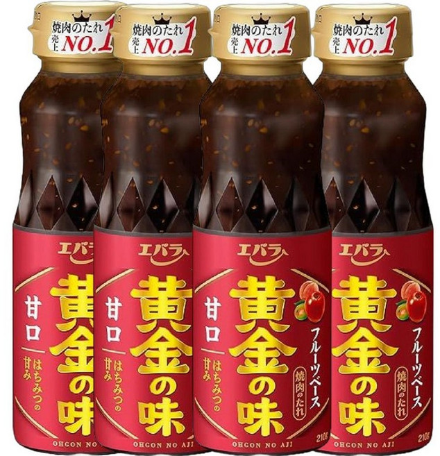 에바라 황금의 맛 아마구치 야끼니쿠 양념 소스(스위트) 210g x4병, 1개