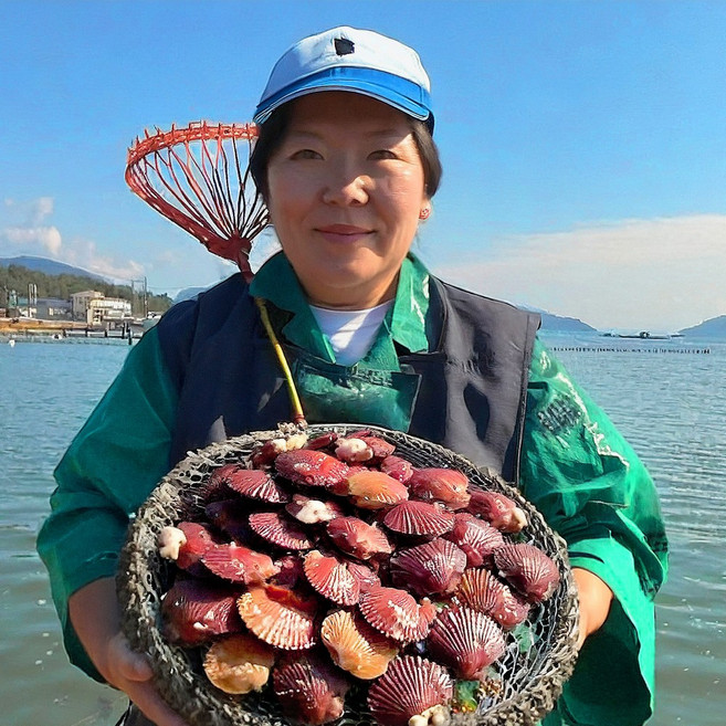남해 홍가리비 통영 거제 고성 생가리비 큰씨알 대자 활가리비 청정, 1세트, 5kg