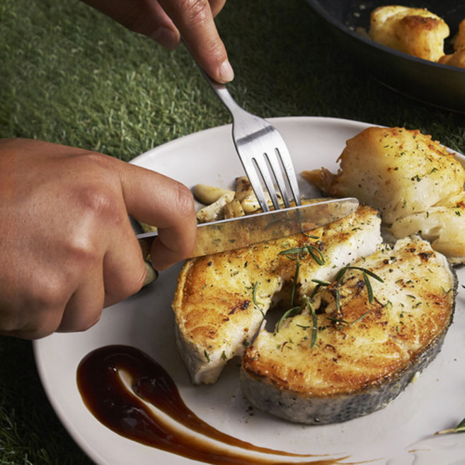 저스트두잇 메로구이 스테이크 홈파티음식 캠핑음식 생선구이 몸통 목 볼살 전감용, 4. 메로 몸통200g, 1개