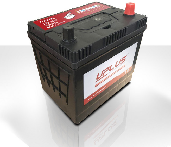 UPLUS 75D23L 日規汽車電池 12V 63Ah 免保養進口電瓶, 1個