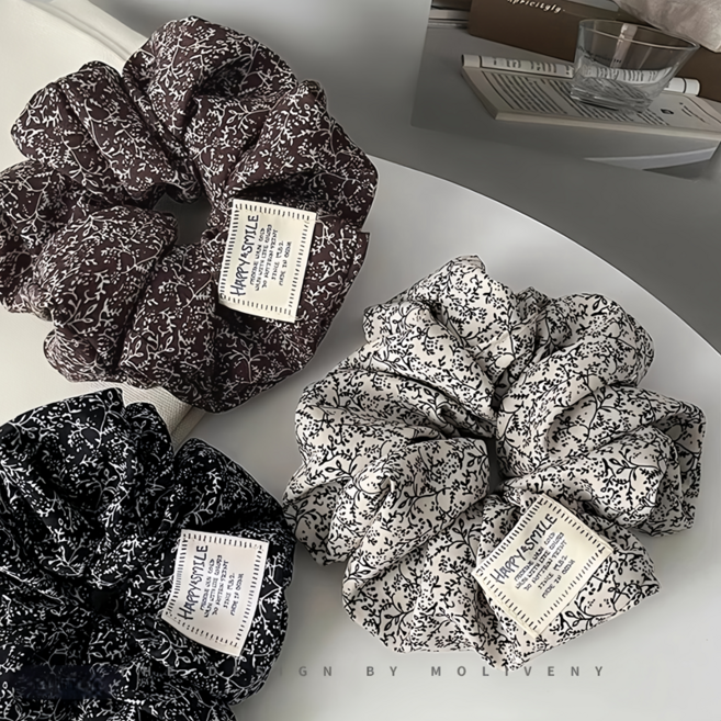Ethel 곱창 머리끈 헤어 스크런치 밴드 헤어슈슈 머리끈 3p FQ003