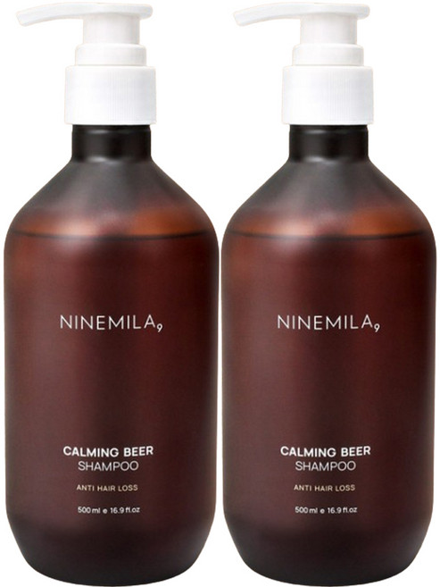 나인밀라 카밍비어 맥주효모 샴푸, 500ml, 2개