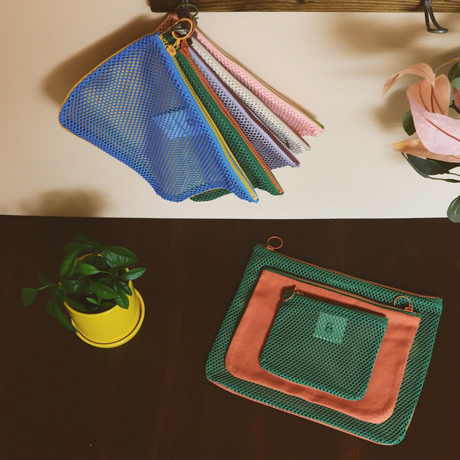 컬러팝 망사 파우치 3종 세트 /메쉬 파우치 /어린이집준비물 /약 여벌옷 기저귀 /화장품