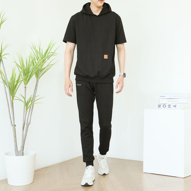 블루포스 티벤리 반팔 후드티 트레이닝 세트 츄리닝 남자 운동복 빅사이즈 남성 트레이닝복